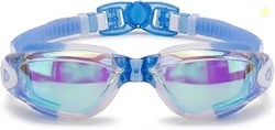BURNLAB Kids Mirrored Lens Swimming Goggles for Pool and Outdoor Swimm