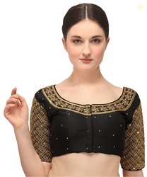 Women's Embroidery Handwork Sequence Work Necklace Design Readymade Bl