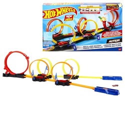 Hot Wheels Multi-Loop Race Off Playset, with 1 Car, Knock Down Flags t