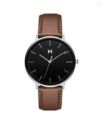 Leather Legacy Slim Analog Black Dial Men Watch-28000210-D, Brown Band