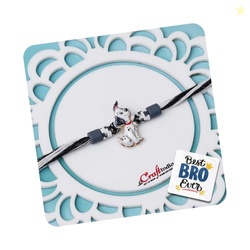 eCraftIndia Cute Dog Designer Rakhi | Best Bro Ever Fridge Magnet | Ro