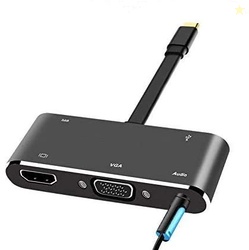 CableDeconn USB C HDMI VGA Hub, USB-C Type-c to HDMI 3840x2160 4K 15 P