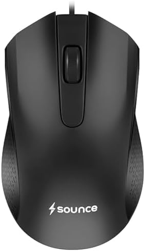 Sounce Pixel Wired Mouse with 1200 DPI Optical Sensor, USB Plug & Play