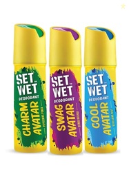 Set Wet Cool, Charm & Swag Avatar Deodorant & Body Spray Perfume For M