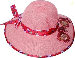 Beach Use Straw Hat Long and Wide Brim Hat for Girls and Women Use