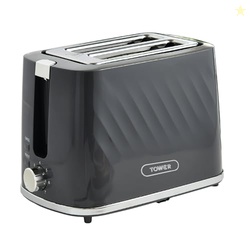 Tower Windsor 2 Slice Pop Up Toaster with Self Centring Slots, 7 Brown