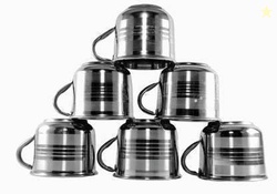 GIFFERMAN Stainless Steel Single Wall Royal Tea Coffee Cup | Mugs With