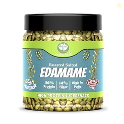 Go Vegan Roasted Salted Edamame, 150gm (46% Protein, 17% Fiber, Lightl