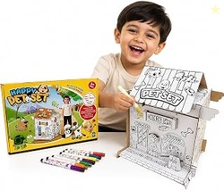 Crackles DIY 3D Paper Puzzle Craft Kit for Kids | Build and Paint Card