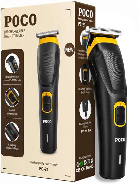 P0C0 PC-1 Fully Waterproof Trimmer 120 min Runtime 5 Length Settings