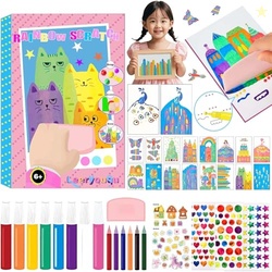 SUPER TOY Rainbow Scratch Art Squeeze Dot Painting Kit for Kids, Rainb