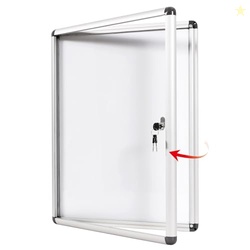 Swansea Enclosed Bulletin Board Dry Erase Noticeboard Lockable Display