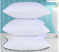 JDX Luxurious Quilted Microfibre Bed Pillow,(12X12-inches)- Set of 3