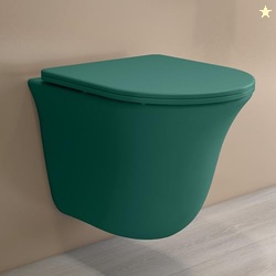 Plantex Ceramic Imported Commode Toilet/Rimless Washdown Wall Mounted 