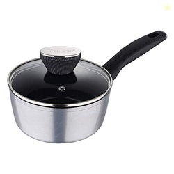 Bergner Carbon TT Forged Aluminium Non-Stick Saucepan with Glass Lid &