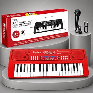 Lifelong Wireless Rechargeable Piano Keyboard for Baby & Kids with Mic