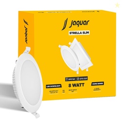 Jaquar Strella Slim 8W Round Recess Down Light - Cool White, Energy Ef