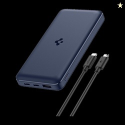 Spigen 20000 mAh 22.5 W Slim Pocket Size Power Bank (Navy Blue, Lithiu