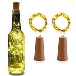 Lexton Wine Bottle Cork Lights  20 LEDs Copper Wire String Lights | Ba