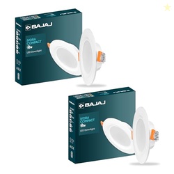 Bajaj Polycarbonate Ivora Compact Downlight | 5W LED Downlight | for S