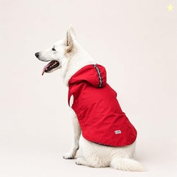 Ezra Sleeveless Dog Raincoat with Velcro Straps  Waterproof, Lightweig