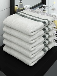 Athom Living Ecosaviour Premium Cotton Bath Towel Pearl White (Pack of