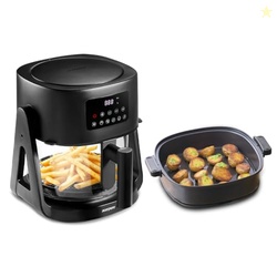 Acerpure Air Fryer | 100% Glass Bowl | 90% Less Oil | 5.5L Air Fryer +