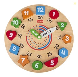 Giggles - My Clock, Shape Sorting Clock Puzzle, Teaches Time, Shapes a