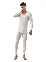 Lux Inferno Men's Thermal Set | Full Sleeve Round Neck Top & Bottom Wi
