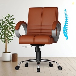 FUGO FG235 Ergonomic Medium Back Office Chair with Adjustable Height, 