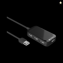Portronics Mport 4D MPORT4D, POR 1634 USB Hub (Black)