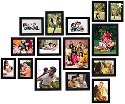 Collage Photo Frames, Set Of 15 (4Pcs - 4X6 Inch, 8Pcs - 5X7 Inch, 3Pc