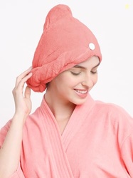 Cortina Microfiber Hair Towel Cap, Soft Absorbent Quick Drying Cap for