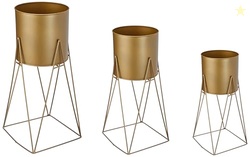 Amazon Brand - Solimo Metal Planters Pot Holder (Square Base) with Met