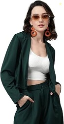 Women's Solid Single Breasted Casual Blazer