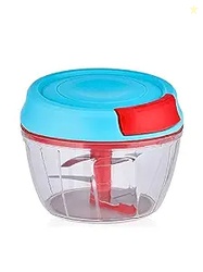 Manual Premium Round Kitchen Chopper, 650ml, Dual Shade