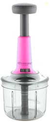 Floraware Round Food Chopper Steel Large Manual Hand-Press Vegetable C
