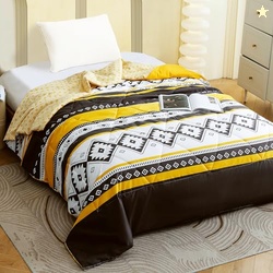 MollisHomes Ac Comforter Single Bed Boho with Satin Finish 240 GSM - R