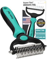 Maxpower Planet Pet Grooming Brush - Double Sided Shedding, Dematting 