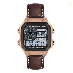 Carlington Endurance Series Digital Wrist Watches for Men with Transpa