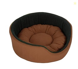 PAWSOME Luxurious Soft Dog/Cat Bed, Brown, Small