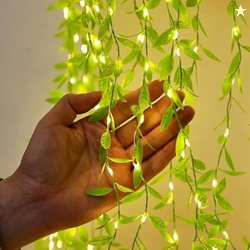DesiDiya Artificial Leaf Curtain Lights LED Decorative Lights, 200 LED