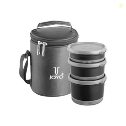 JOYO Foodway Omega Lunch Box with Zipper Pouch, 100% Leak Proof, 3 Sta