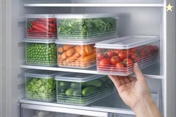 Fridge Storage Containers 1700ml x6 | Air Tight Storage Container Set 