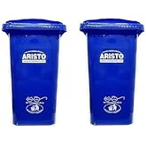 Aristo Manual-Lift Garbage Waste Dustbin with Out Wheel 90 L (blue/blu