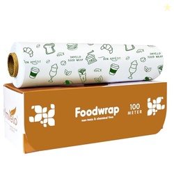 100 Mtr Food Wrapping Paper Roll - Non-Stick, Oil Proof Butter Paper R