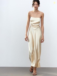 LULU & SKY Cut-Out Backless Maxi Dress