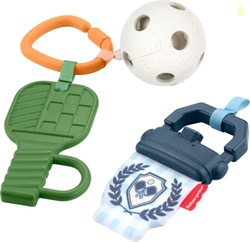Fisher-Price Baby Toys Mini Me Moments Lets Play Pickleball Set, 3 Spo