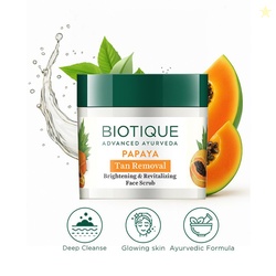 BIOTIQUE Brightening & Revitalizing Tan Removal Face Scrub|Detoxify & 