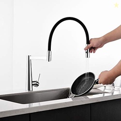 ALTON LEO-13015, Magnetic Docking Kitchen Sink Faucet, Chrome | Dual F